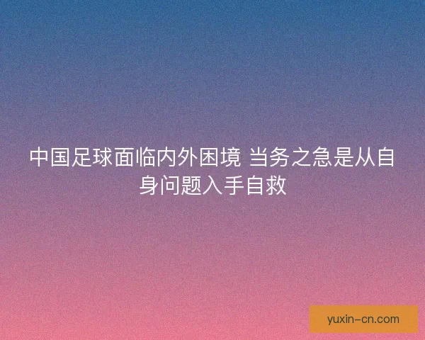 中国足球面临内外困境 当务之急是从自身问题入手自救